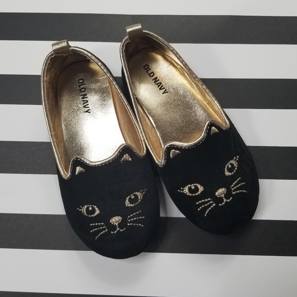 Old Navy Black Velvet Cat Loafers 